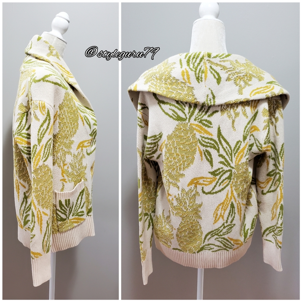 NWT, Anthropologie, Maeve Pineapple Cardigan - Picture 4 of 5